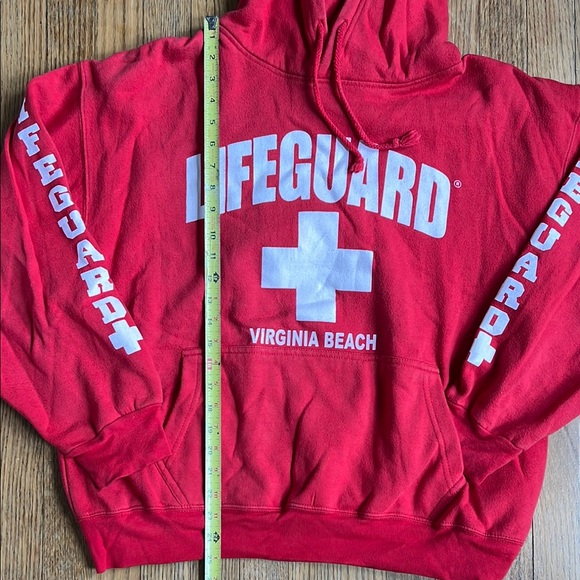 Lifeguard Hoodie Sweatshirt Virginia Beach Life Guard - Picture 4 of 11